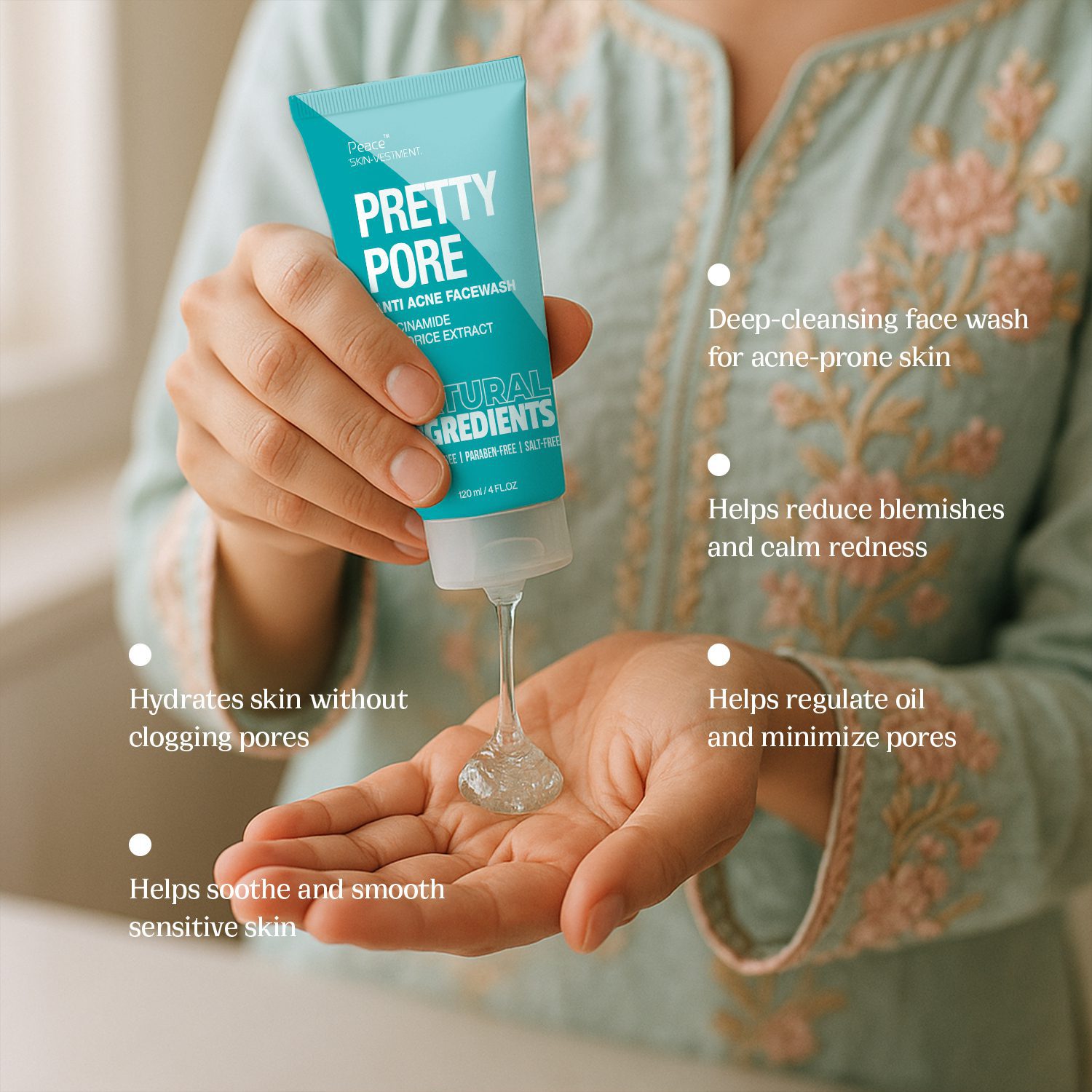 Pretty Pore Anti Acne Face Wash - Peace Skinvestment